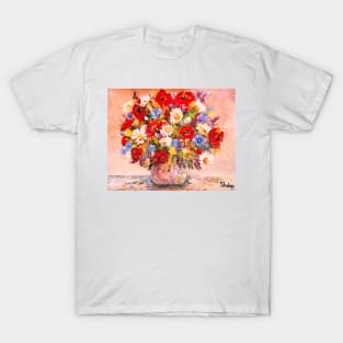 Bouquet of Сolorful Flowers In a Pot T-Shirt